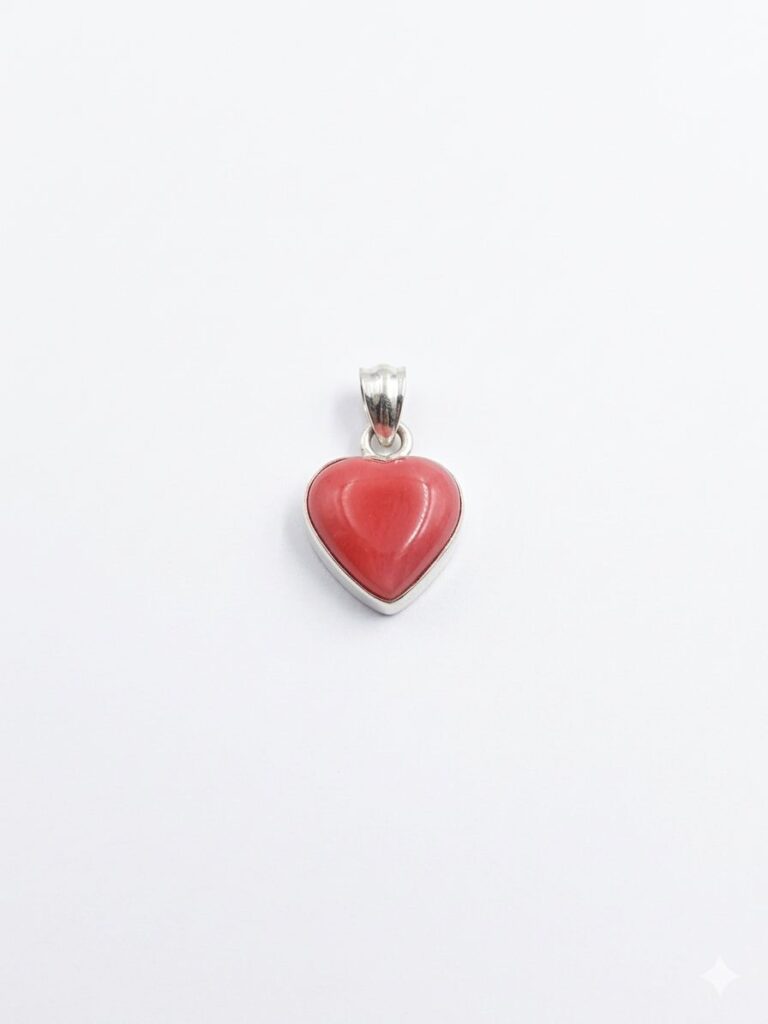 Coral Heart Pendant