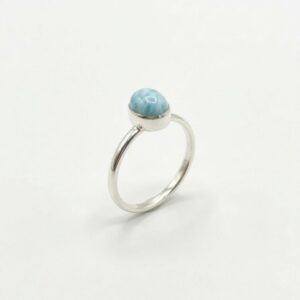 Elegant Oval Larimar Ring image 3