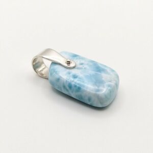 Elegant Sterling Silver Larimar Pendant