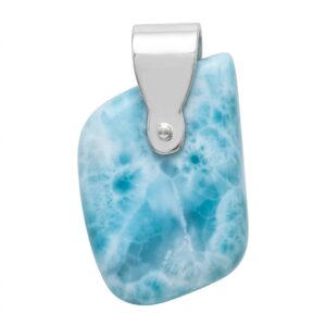 Elegant Sterling Silver Larimar Pendant alternate view