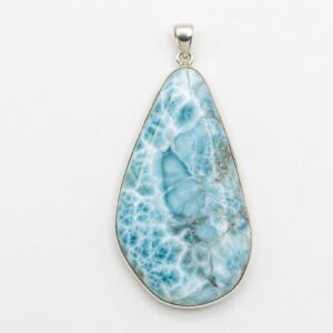 Larimar Pendant with Silver Chain alternate view
