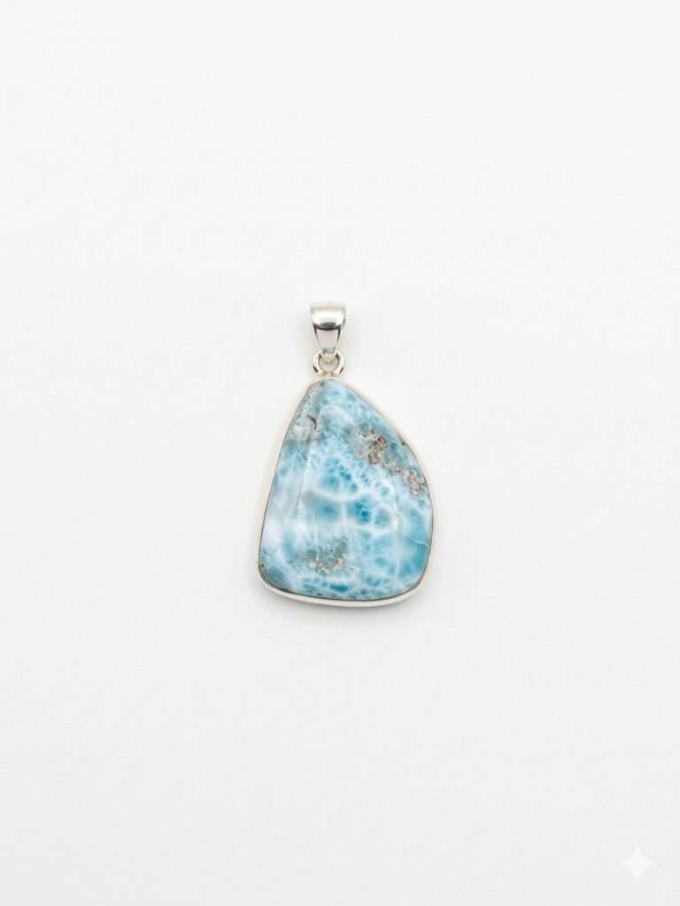 Larimar and Silver Pendant