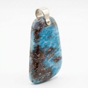 Natural Larimar Sterling Silver Pendant alternate view
