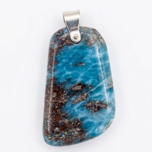 Natural Larimar Sterling Silver Pendant image 4
