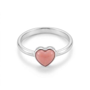 Pink Coral Heart Ring