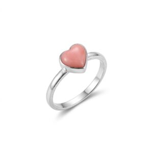 Pink Coral Heart Ring alternate view