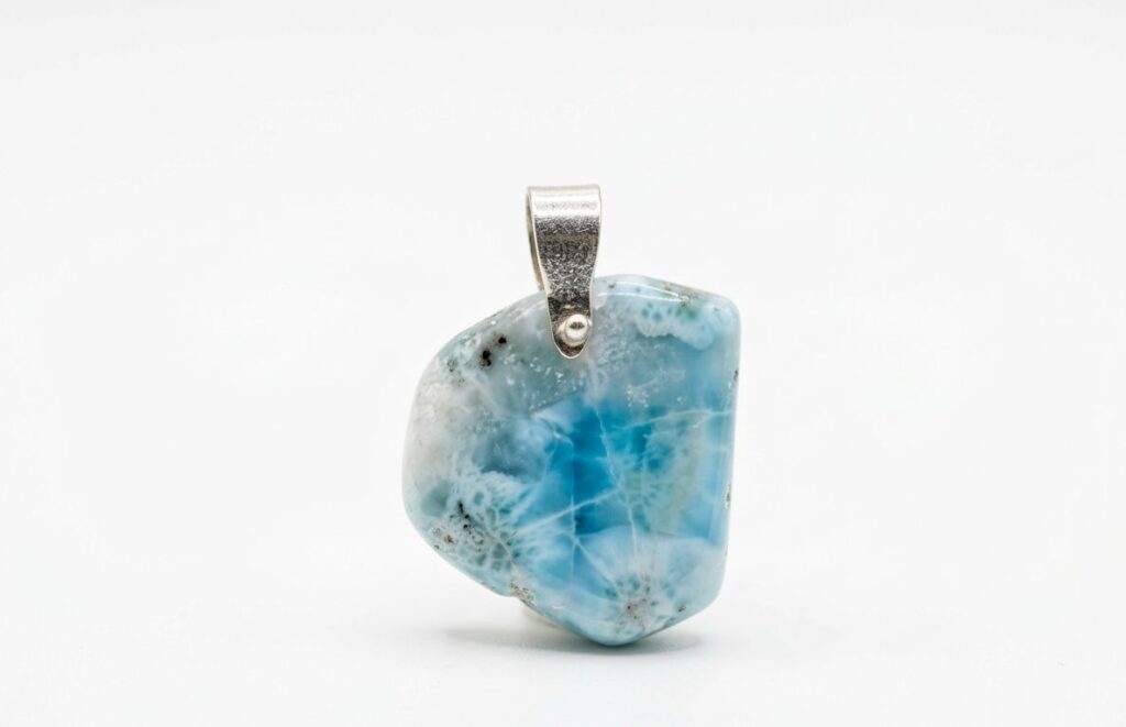 Silver Larimar Pendant Premium