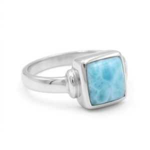 Square Larimar Ring