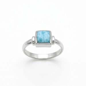 Square Larimar Ring alternate view