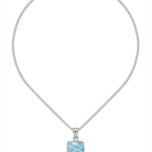Geometric Larimar Pendant Necklace image 2